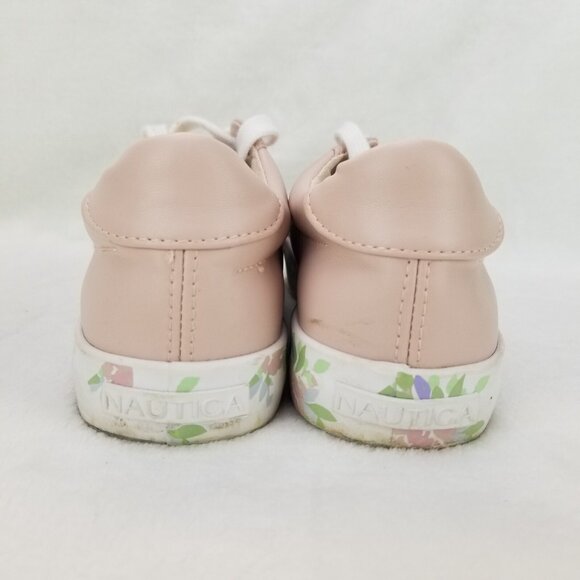 ✅Nautica Calera 4 PINK Faux Leather Low Top Women's 7W Fashion Sneakers/Shoes - Picture 9 of 11